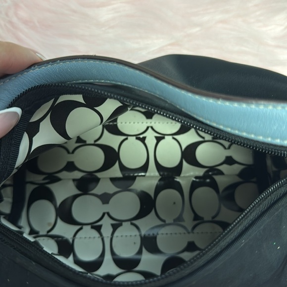 Vintage Mini coach bag Y2K Black And Baby blue - Picture 8 of 12